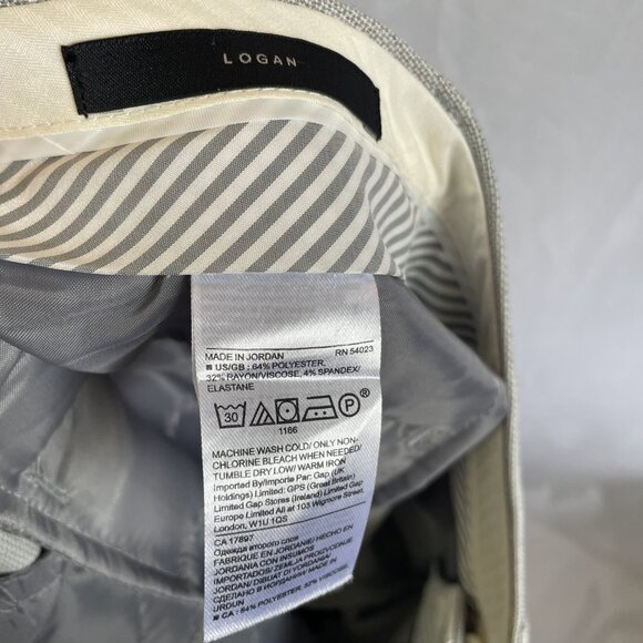 Banana Republic Logan Pants Light Gray Trousers Tailored Career Pants 4S - Picture 9 of 9